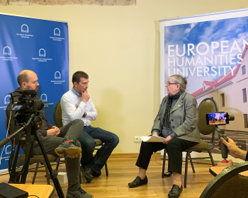 Старшныя Рады БНР Івонка Сурвіла наведала ЕГУ і звярнулася да супольнасці ўніверсітэта